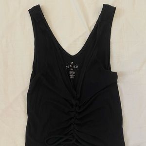 black american eagle ribbed tank top